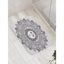 Противоскользящий коврик для ванной, сауны, бассейна JOYARTY Этнический солнечный узор bath_16087