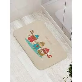 Противоскользящий коврик для ванной, сауны, бассейна JOYARTY Новогодняя прогулка bath_290622