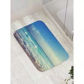Противоскользящий коврик для ванной, сауны, бассейна JOYARTY Море волнуется bath_13967