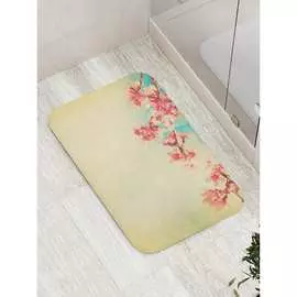 Противоскользящий коврик для ванной, сауны, бассейна JOYARTY Ветки в тумане bath_17422