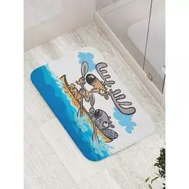 Противоскользящий коврик для ванной, сауны, бассейна JOYARTY Лось и белка bath_22285