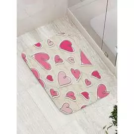 Противоскользящий коврик для ванной, сауны, бассейна JOYARTY Изобилие сердец bath_43945