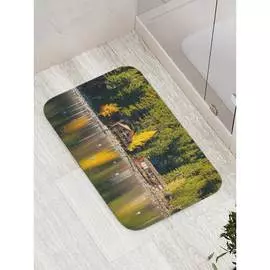 Противоскользящий коврик для ванной, сауны, бассейна JOYARTY Дом у водоема bath_53674