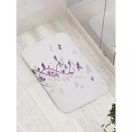 Противоскользящий коврик для ванной, сауны, бассейна JOYARTY Цветы вьются к небу bath_16798