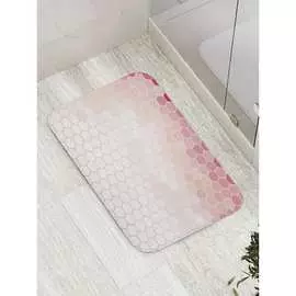Противоскользящий коврик для ванной, сауны, бассейна JOYARTY Градиентные соты bath_35519