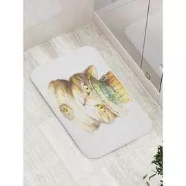 Противоскользящий коврик для ванной, сауны, бассейна JOYARTY Кот-волшебник bath_21376
