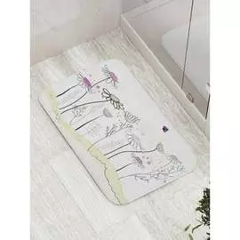 Противоскользящий коврик для ванной, сауны, бассейна JOYARTY Ромашковый ряд bath_36484