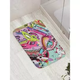 Противоскользящий коврик для ванной, сауны, бассейна JOYARTY Птичий стиль bath_26135