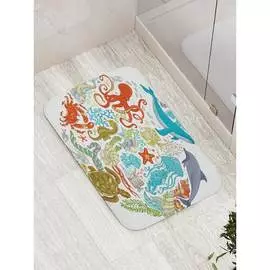 Противоскользящий коврик для ванной, сауны, бассейна JOYARTY Подводный шар bath_29447