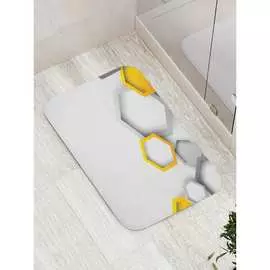 Противоскользящий коврик для ванной, сауны, бассейна JOYARTY Мраморные соты bath_22207