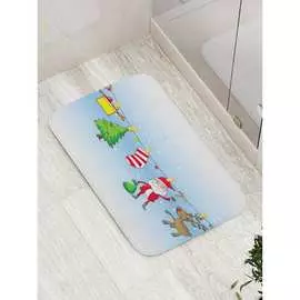 Противоскользящий коврик для ванной, сауны, бассейна JOYARTY Новогодняя сушилка bath_78077