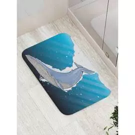 Противоскользящий коврик для ванной, сауны, бассейна JOYARTY Кит ныряет bath_21935