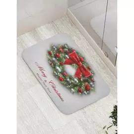 Противоскользящий коврик для ванной, сауны, бассейна JOYARTY Сказочный рождественский венок bath_294377