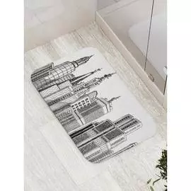 Противоскользящий коврик для ванной, сауны, бассейна JOYARTY Высотные дома bath_18086