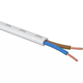 Провод ЭРА ШВВП 2x0,75 мм2 50м белый Б0058843
