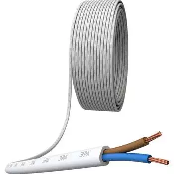 Провод ЭРА ШВВП 2x0,75 мм2 10м белый Б0058841