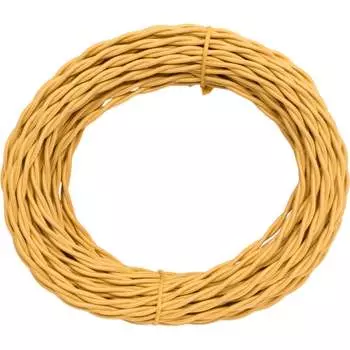 Провод витой iTOK ретро ПВХ ПуГВнг(А)-LS 2x1,5 ГОСТ песочное золото (20 метров) GE70141-32 i-KPP-PUGVNG-LS-RETRO-215-20-SG