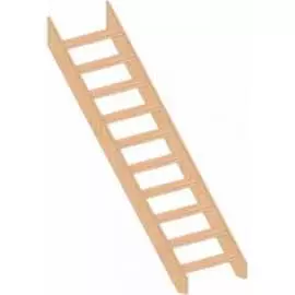 Прямая деревянная лестница ТДВ ЛМО-10 "Нормандия" 3409005