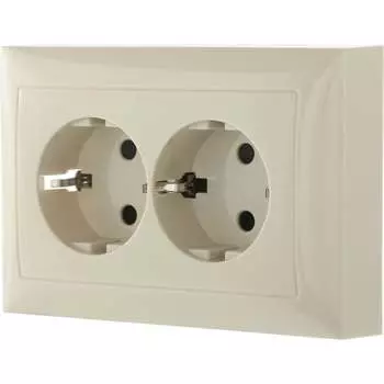 Прямая двойная розетка LK Studio 863701-1