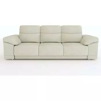 Прямой диван MZ5 Диваны Беккер Plain 10755905 Teddy 005 (серый жемчуг)