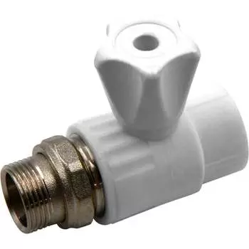 Прямой кран для радиатора РОСТерм radtapstrPPR25-3/4in