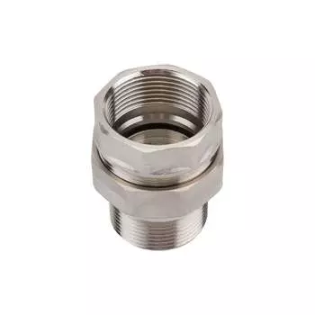 Прямой латунный никелированный соединитель STI