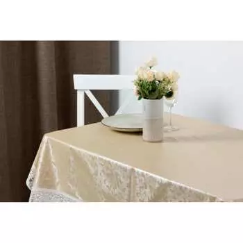 Прямоугольная готовая скатерть Meiwa FPLUS-PLAIN SARASA AZ BE 5140