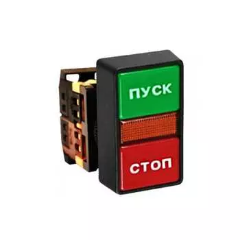 Прямоугольная кнопка EKF AS-22N Пуск-Стоп pbn-as-rec