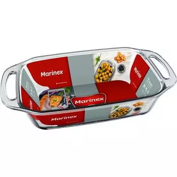 Прямоугольная стеклянная форма для запекания Marinex