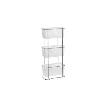 Прямоугольная трехэтажная этажерка FIXSEN хром 1/6