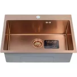 Прямоугольная врезная мойка MELANA ProfLine D6545HC бронза