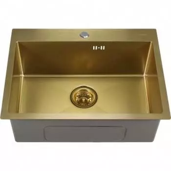 Прямоугольная врезная мойка MELANA ProfLine D6045HG золото