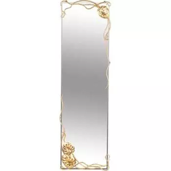 Прямоугольное настенное зеркало в прихожую BOGACHO Monstera Deliciosa 14790/бронзовый