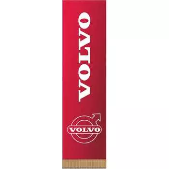 Прямоугольный вымпел volvo фон красный цветной skyway s05101119