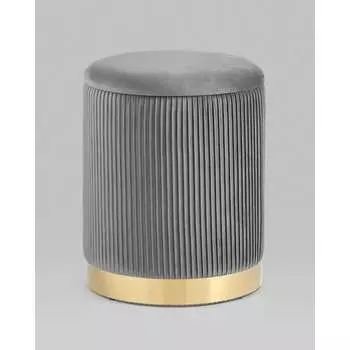 Пуф Стул Груп Шарлотта с ящиком, велюр серый 19A205VA-8167-55