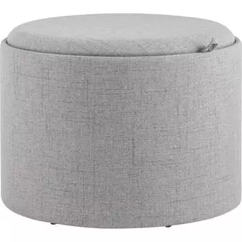 Пуф Стул Груп Хюгге L, с ящиком, рогожка серая 19B260LL Y13-8