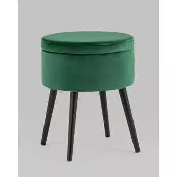 Пуф Стул Груп Клайс с ящиком для хранения, велюр зеленый vd-clays-b19