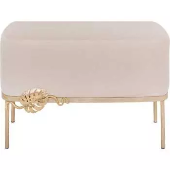 Пуфик банкетка BOGACHO Monstera Deliciosa 11712/кремовый