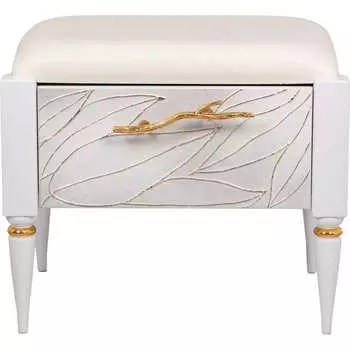 Пуфик банкетка для спальни в прихожую BOGACHO Арт mini 14788/БлГолд