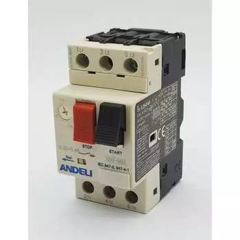 Пускатель ANDELI gv2-m03 0.25а~0.4а кнопочный ADL06-602