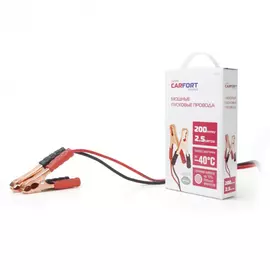 Пусковые провода прикуривания усиленные carfort 200а, 2,5м, сумка 55566