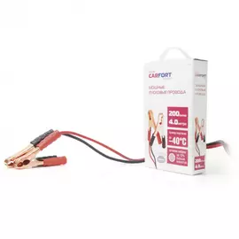Пусковые провода прикуривания усиленные carfort, 200а, 4м, сумка 55567