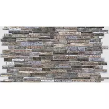 ПВХ панель Регул камень пластушка серая ПС1