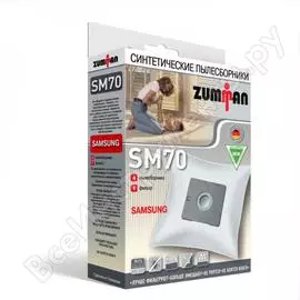Пылесборник синтетический д/пылесоса samsung тип vp-95 4 шт. zumman sm 90