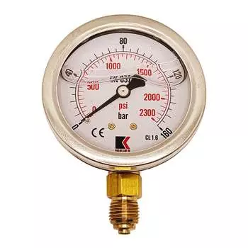 Радиальный глицериновый гидравлический виброустойчивый манометр АРКАИМ WKP1007 WKP1007R160D63G14