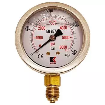 Радиальный глицериновый гидравлический виброустойчивый манометр АРКАИМ WKP1007 WKP1007R400D63G14