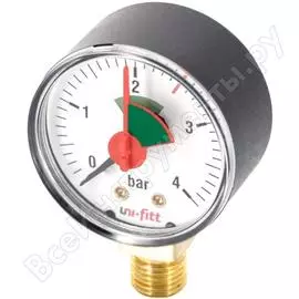 Радиальный манометр 4бар, диаметр 50мм, 1/4н uni-fitt 301p1020