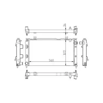Радиатор охлаждения для а/м ВАЗ 2190 Гранта (15-) MT/AT WONDERFUL 21903-1300008-14 906215