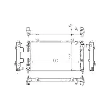Радиатор охлаждения для а/м ВАЗ 2190 Гранта (15-) AT WONDERFUL 21901130000814 ТМ 906214