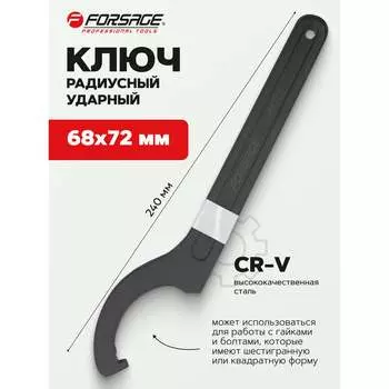 Радиусный ударный ключ Forsage F-685C72